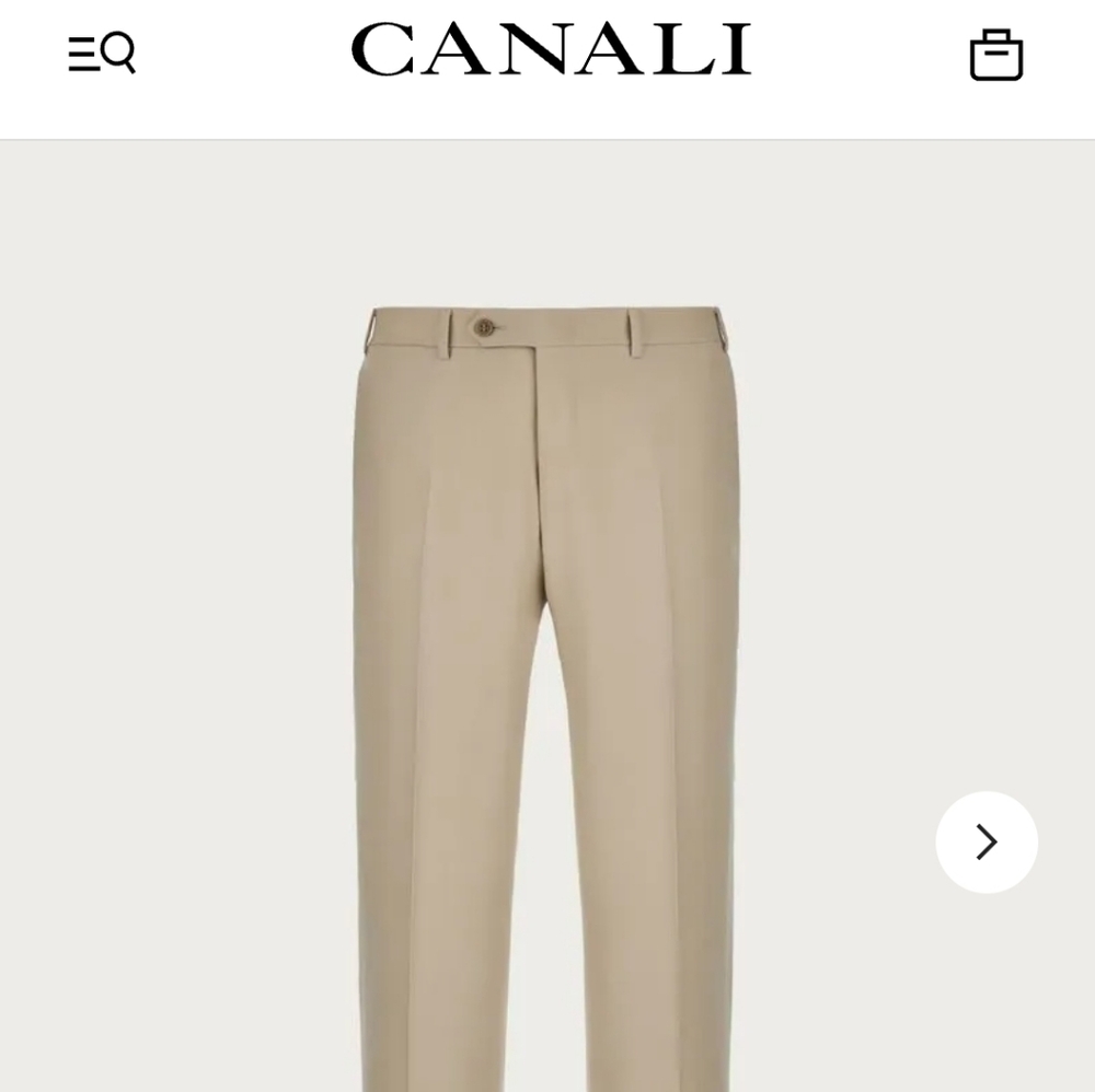 CANALI 100% WOOL Men's Tan Pants